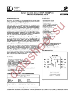 ALD111933PAL datasheet  